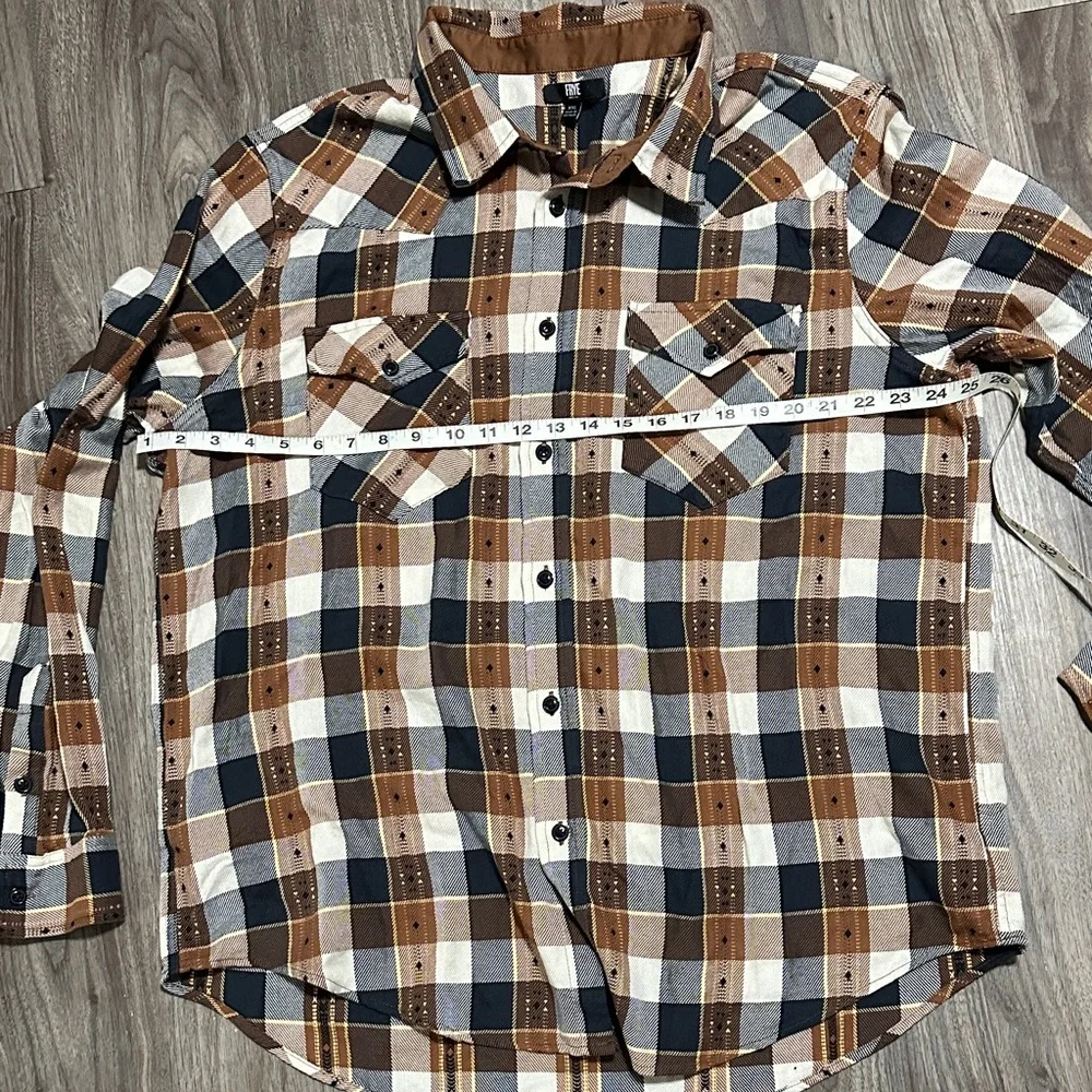 FRYE XXL Western Plaid Shirt – Brown & black , Classic Cowboy Style.